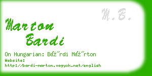 marton bardi business card